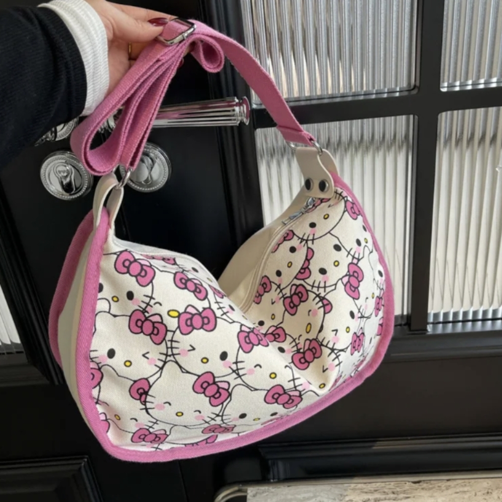 🆕 Hello Kitty Adjustable Canvas Crossbody